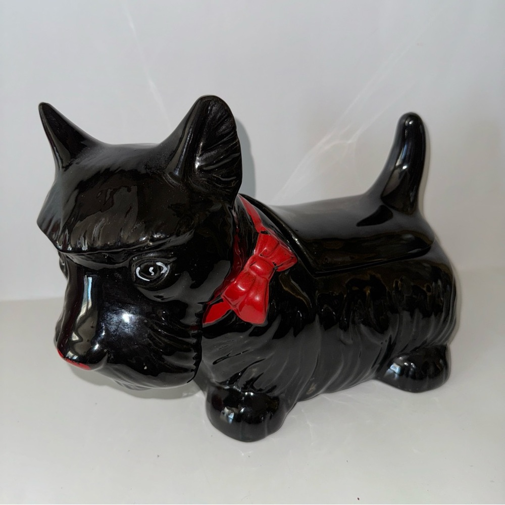 Vintage Scottie Dog Cookie Jar .